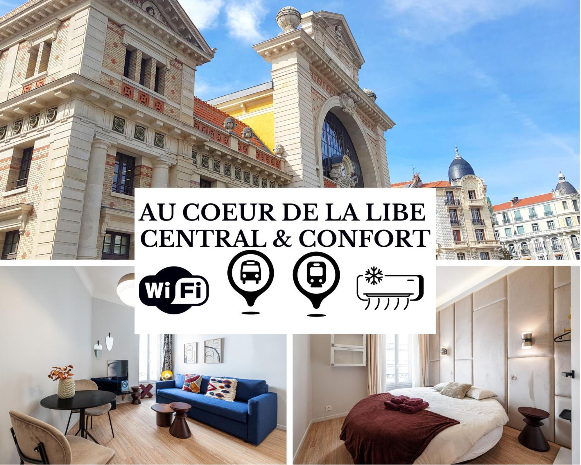 Au Coeur De La Libe - Ac - Central - Pres Tram Et Supermarches - Lit Xxl 尼斯 外观 照片